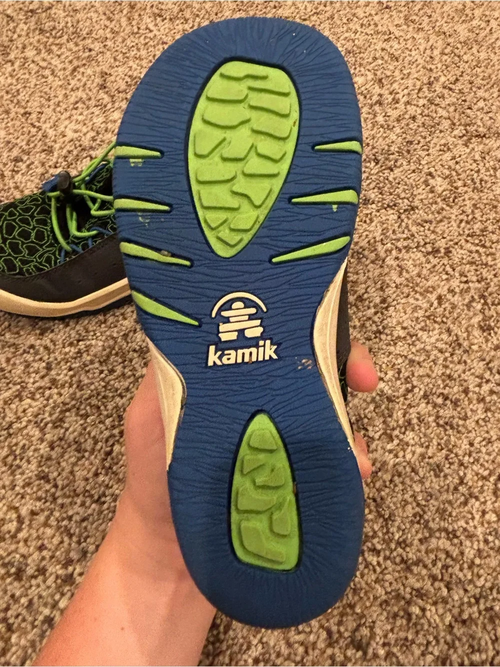 Kamik Kids Green and Blue Active Sneakers
